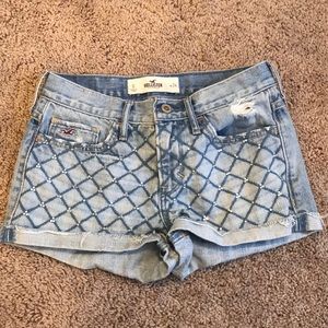 Jeans shorts with diomonds size 0 or 24